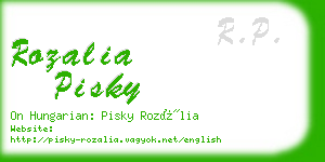 rozalia pisky business card